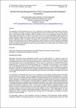 Benefit Planning Management For Itsm Evaluating Benefit